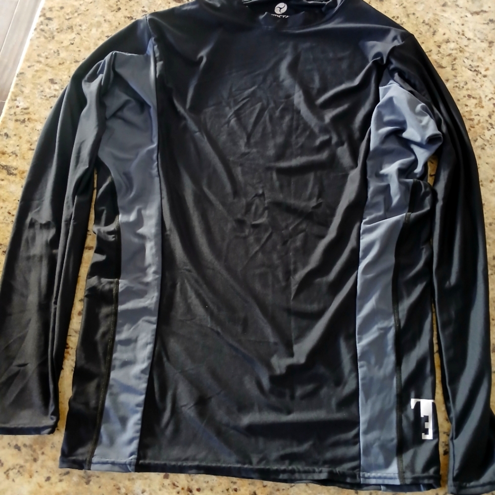 Black and Gray Long Sleeve Shirt